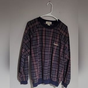 Vintage Izod Men's Plaid Golf Pullover Jacket Size M